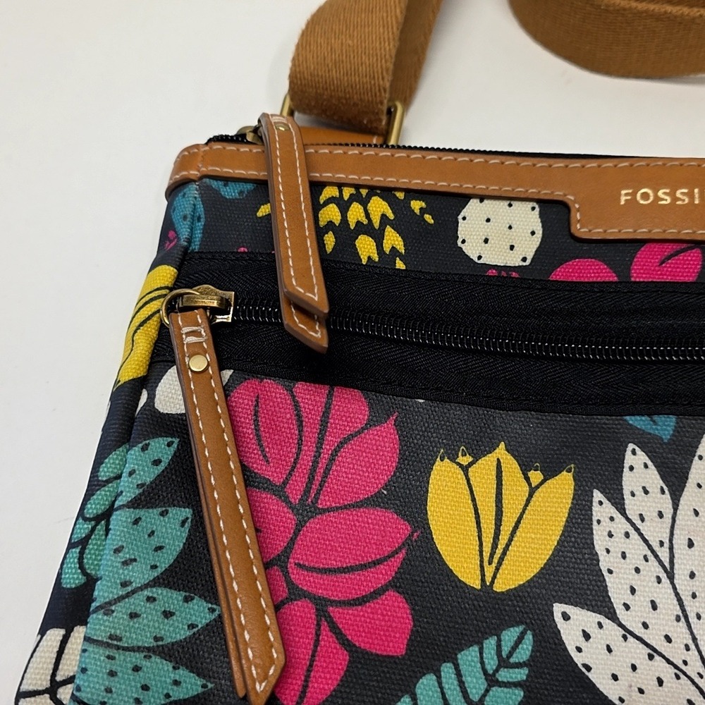 Fossil Eliza Crossbody Bag Purse Floral Botanical Summer Boho Festival - Picture 4 of 10